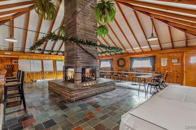 Inside The Tepee with hanging ferns