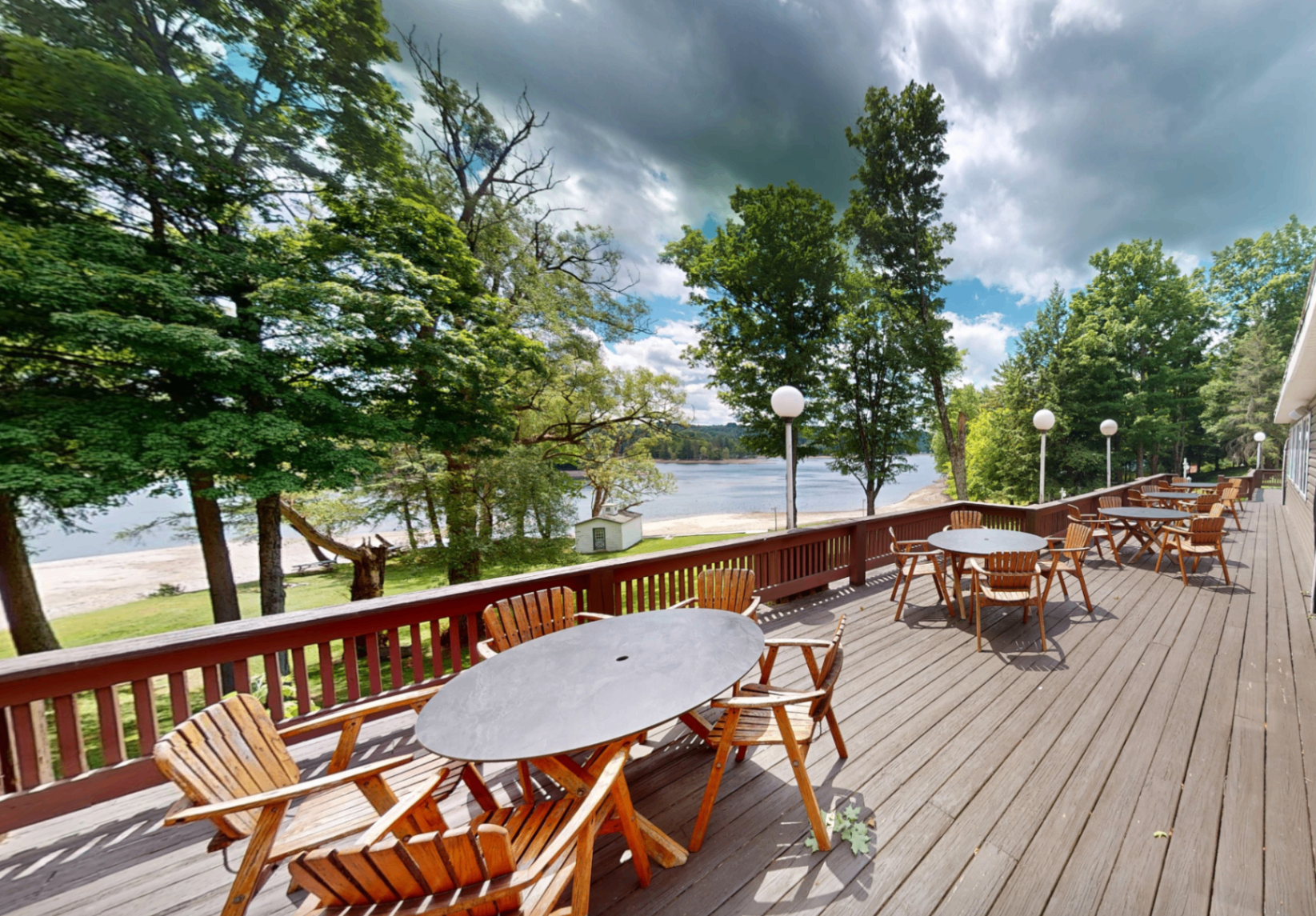 The Grove's lakeside deck